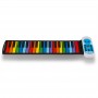 Гибкое пианино для детей BabySmile Music Rainbow MR37 (37 клавиш, портативное MIDI пианино, USB 2.0, 14 мелодий, генератор ритма и аккордов, цвет радуга)
