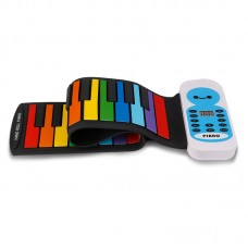 Гибкое пианино для детей BabySmile Music Rainbow MR37 (37 клавиш, портативное MIDI пианино, USB 2.0, 14 мелодий, генератор ритма и аккордов, цвет радуга)