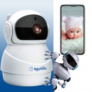 Видеоняня BabySmile Robot (автоматический поворот за ребенком, датчик движения, угол обзора P355°, 2MPX, 1080P, ночное видение, аудио двухсторонняя связь)
