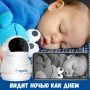 Видеоняня BabySmile Robot (автоматический поворот за ребенком, датчик движения, угол обзора P355°, 2MPX, 1080P, ночное видение, аудио двухсторонняя связь)