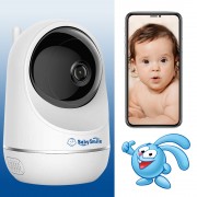 Видеоняня BabySmile Крош (автоматический поворот за ребенком, датчик движения, угол обзора P355°, 2MPX, 1080P, ночное видение, аудио двухсторонняя связь)