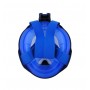 Детская панорамная маска для дайвинга и снорклинга BabySmile Black and Blue (черно-голубая, панорама 180, крепление для экшн камеры, трубка с клапаном системы "поплавок", анти-запотевание стекла)