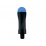 Детская панорамная маска для дайвинга и снорклинга BabySmile Black and Blue (черно-голубая, панорама 180, крепление для экшн камеры, трубка с клапаном системы "поплавок", анти-запотевание стекла)