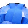 Детская панорамная маска для дайвинга и снорклинга BabySmile Black and Blue (черно-голубая, панорама 180, крепление для экшн камеры, трубка с клапаном системы "поплавок", анти-запотевание стекла)