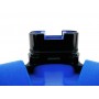 Детская панорамная маска для дайвинга и снорклинга BabySmile Black and Blue (черно-голубая, панорама 180, крепление для экшн камеры, трубка с клапаном системы "поплавок", анти-запотевание стекла)