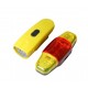 Велофара + задний фонарь для велосипеда KK830 ( 8LED/5LED, 3хAAA), желтый