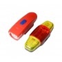 Велофара + задний фонарь для велосипеда KK830 ( 8LED/5LED, 3хAAA), черный