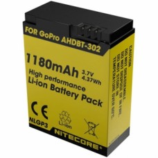 Аккумулятор литиевый Li-Ion Nitecore NLGP3 для GoPro AHDBT-302 3.7V (1180mAh)