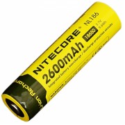 Аккумулятор литиевый Li-Ion 18650 Nitecore NL186 3.7V (2600mAh), защищенный
