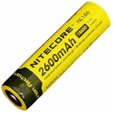 Аккумулятор литиевый Li-Ion 18650 Nitecore NL186 3.7V (2600mAh), защищенный