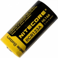 Аккумулятор литиевый Li-Ion CR123A Nitecore NL166 3.7V (650mAh), защищенный