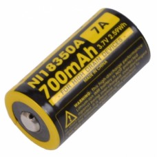 Аккумулятор литиевый Li-Ion IMR 18350 Nitecore 3.7V (700mAh)