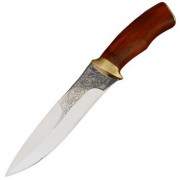 Нож эксклюзивный Спутник "Охотничий Кинжал" (длина: 28cm, лезвие: 15.5cm), в кожаных ножнах