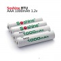 Аккумулятор никель-металлогидридный Ni-MH RTU AAA (R03) Soshine 1.2V (900mAh), 4шт. блистер