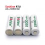 Аккумулятор никель-металлогидридный Ni-MH RTU AA (R6) Soshine 1.2V (2200mAh), 4шт. блистер