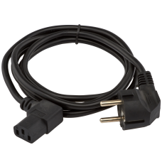 Кабель живлення 220V LP CEE 7/4 C13 - 1.2 м 3x0.5 мм2 (прямой угол)