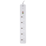Мережевий фільтр (подовжувач) LogicPower (5x220V-2500W, 1xUSB-38W/PD/QC3.0, 1xType-C 20W, 1xUSB 18W)