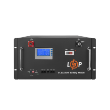 Акумулятор LP LiFePO4 48V (51,2V) - 230 Ah (11776Wh) (Smart BMS 200A) з LCD RM RS485/CAN