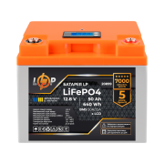 Акумулятор LP LiFePO4 для ДБЖ LCD 12V (12,8V) - 50 Ah (640Wh) (BMS 50A/25A) пластик