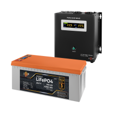 Комплект резервного живлення LogicPower W1500 + літієва (LiFePO4) батарея 4096Wh